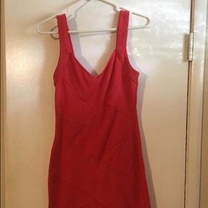 Orange cocktail dress